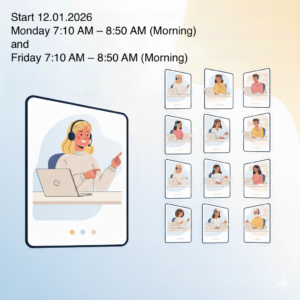 Start Date: 12.01.2026 - Learning German - Large Group Language Course: 2 Sessions per Week, 100-Minutes (Max. 20 Students)