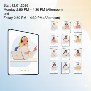 Start Date: 12.01.2026 - Learning German - Large Group Language Course: 2 Sessions per Week, 100-Minutes (Max. 20 Students)