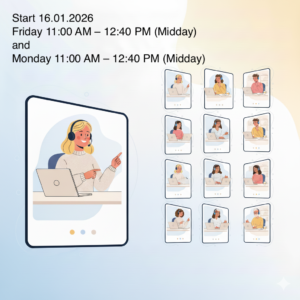 Start Date: 16.01.2026 - Learning German - Large Group Language Course: 2 Sessions per Week, 100-Minutes (Max. 20 Students)