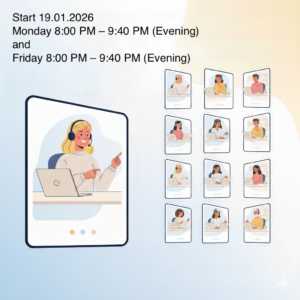 Start Date: 19.01.2026 - Learning German - Large Group Language Course: 2 Sessions per Week, 100-Minutes (Max. 20 Students)